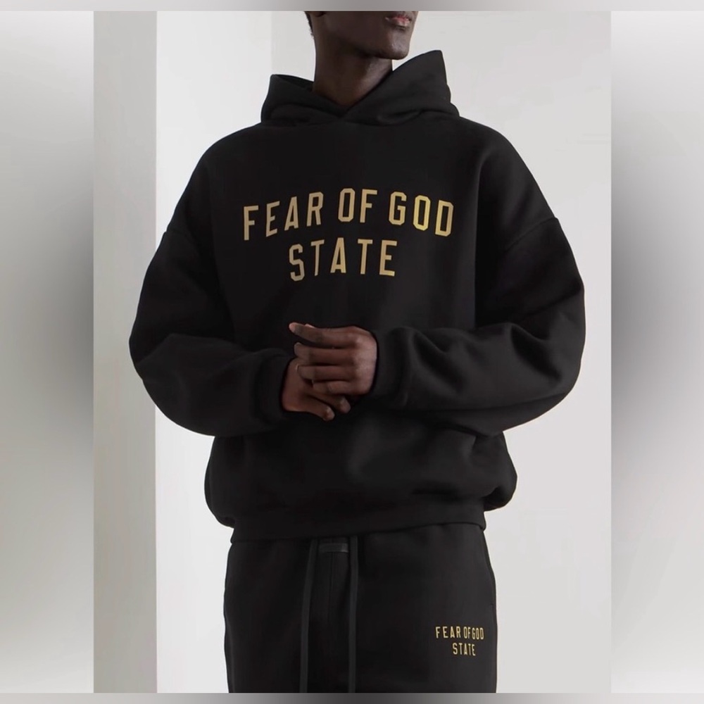 NWT Fear of God State Essentials SET Black/Gold Small